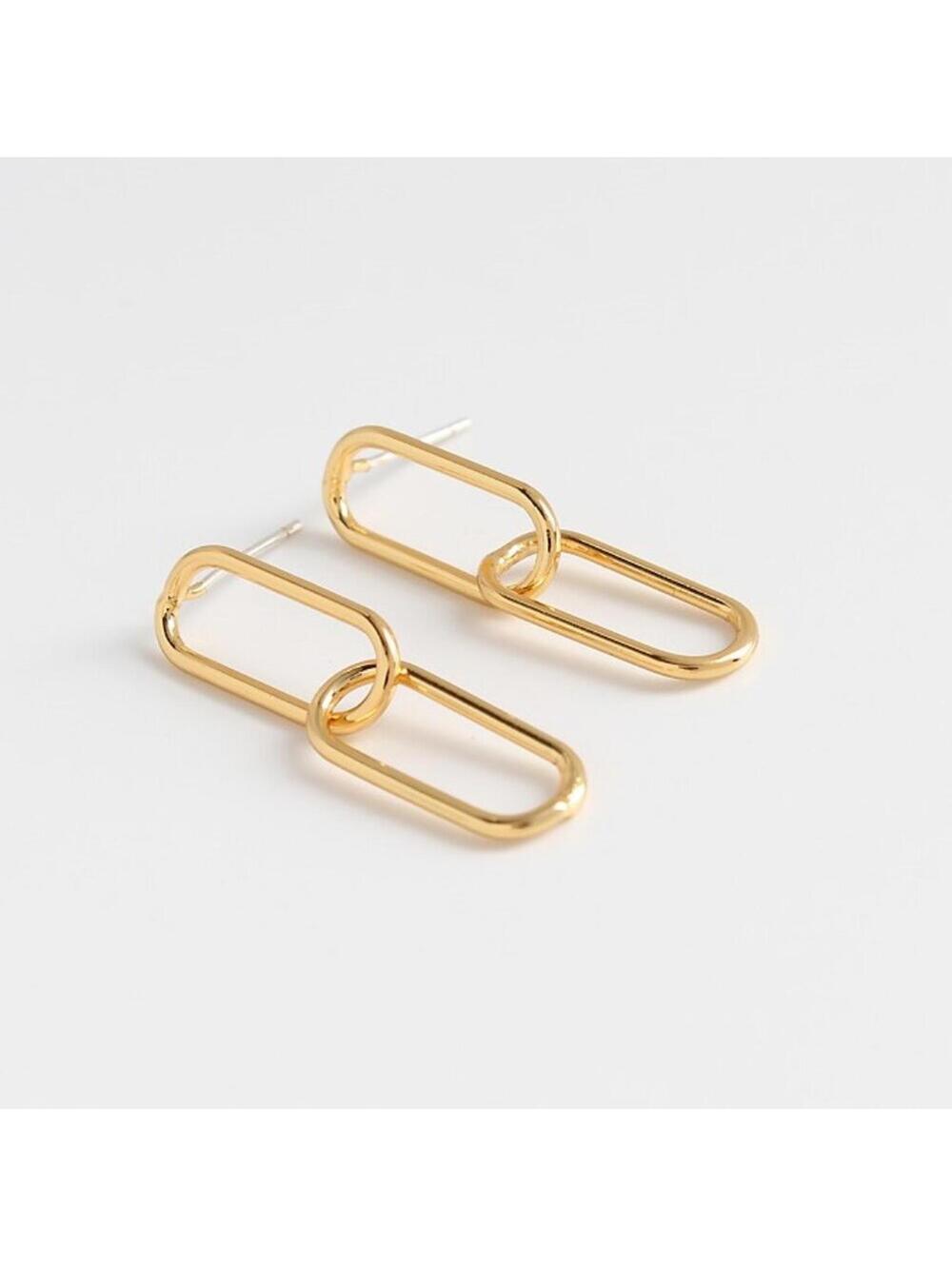 Paperclip Linked Earrings